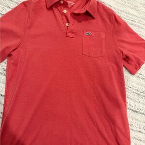 Vineyard Vines Boys Salmon  Pocket Polo Shirt